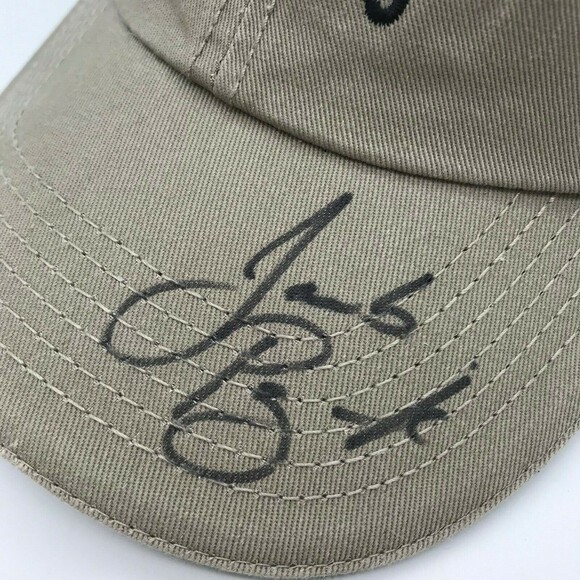 Priority Fishing Tournament Khaki Strapback Logo Cap Signed by Jacob Powroznik - Picture 2 of 10